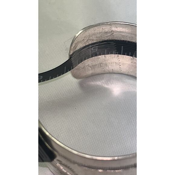 NATIVE AMERICAN STERLING SILVER NAVAJO CUFF BRACELET SIGNED WILSON PADILLA - Picture 8 of 16